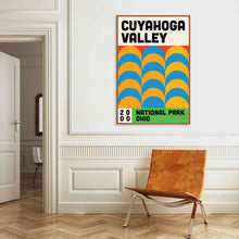 Cuyahoga Valley National Park Mid Century Poster  Abstract Travel Poster  Minimalist Art Print  National Park Poster  Ohio Poster 1770000446