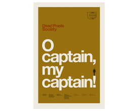 DEAD POETS SOCIETY Movie Poster, Robin Williams, O captain my captain, Art Print - Minimalist, Helvetica, Mid-Century Modern, Swiss 860708148