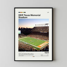 DKR Texas Memorial Stadium Poster, Longhorns Football Poster Print, NCAA Stadium Poster, NCAA Art