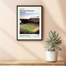 DKR Texas Memorial Stadium Poster, Longhorns Football Poster Print, NCAA Stadium Poster, NCAA Art