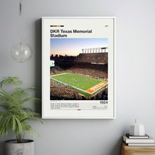 DKR Texas Memorial Stadium Poster, Longhorns Football Poster Print, NCAA Stadium Poster, NCAA Art