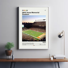 DKR Texas Memorial Stadium Poster, Longhorns Football Poster Print, NCAA Stadium Poster, NCAA Art