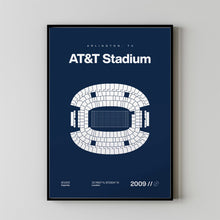 Dallas Cowboys Poster, AT&T Stadium Print, Mid Century Modern Football Poster, Sports B-KGZNVB