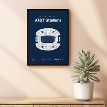 Dallas Cowboys Poster, AT&T Stadium Print, Mid Century Modern Football Poster, Sports B-KGZNVB