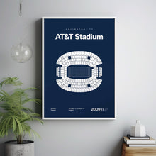 Dallas Cowboys Poster, AT&T Stadium Print, Mid Century Modern Football Poster, Sports B-KGZNVB