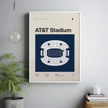 Dallas Cowboys Poster, AT&T Stadium Print, Mid Century Modern Football Poster, Sports B-W0XIO5