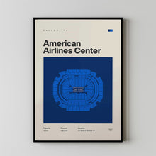 Dallas Mavericks Poster, American Airlines Center Print, NBA Poster, Mid Century Modern-KIS2KU