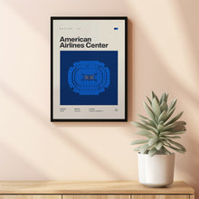 Dallas Mavericks Poster, American Airlines Center Print, NBA Poster, Mid Century Modern-KIS2KU
