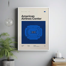 Dallas Mavericks Poster, American Airlines Center Print, NBA Poster, Mid Century Modern-KIS2KU