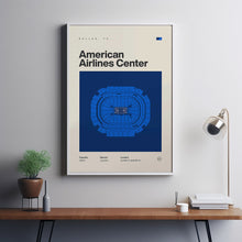 Dallas Mavericks Poster, American Airlines Center Print, NBA Poster, Mid Century Modern-KIS2KU