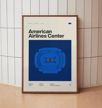 Dallas Mavericks Poster, American Airlines Center Print, NBA Poster, Mid Century Modern-KIS2KU