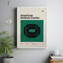 Dallas Stars Poster, American Airlines Center Print, NHL Poster, Mid Century Modern, Ho-E0V60R