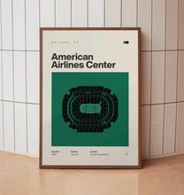 Dallas Stars Poster, American Airlines Center Print, NHL Poster, Mid Century Modern, Ho-E0V60R
