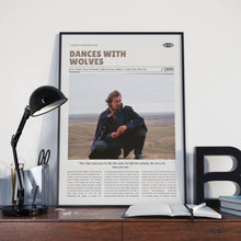 Dances with Wolves, Kevin Costner, Retro Movie Poster, Custom Movie Poster Print 4421167335