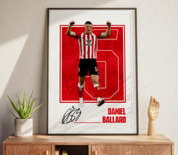 Daniel Ballard Poster Sunderland Fan Gift, Football Wall Art 4394934320