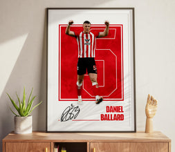 Daniel Ballard Poster Sunderland Fan Gift, Football Wall Art 4394934320