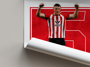 Daniel Ballard Poster Sunderland Fan Gift, Football Wall Art 4394934320