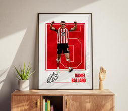 Daniel Ballard Poster Sunderland Fan Gift, Football Wall Art 4394934320