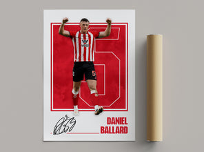 Daniel Ballard Poster Sunderland Fan Gift, Football Wall Art 4394934320