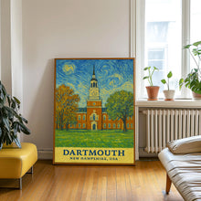 Dartmouth Print New Hampshire, Dartmouth Photo Poster, Dartmouth Travel Wall Art, Dartmouth Map Print, Dartmouth Van Gogh Style Print, USA