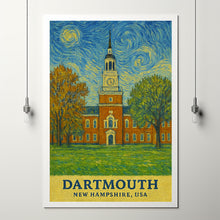 Dartmouth Print New Hampshire, Dartmouth Photo Poster, Dartmouth Travel Wall Art, Dartmouth Map Print, Dartmouth Van Gogh Style Print, USA