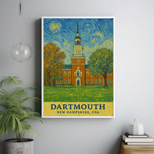Dartmouth Print New Hampshire, Dartmouth Photo Poster, Dartmouth Travel Wall Art, Dartmouth Map Print, Dartmouth Van Gogh Style Print, USA