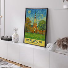 Dartmouth Print New Hampshire, Dartmouth Photo Poster, Dartmouth Travel Wall Art, Dartmouth Map Print, Dartmouth Van Gogh Style Print, USA