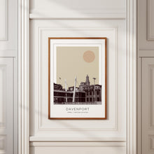 Davenport Poster Print, Davenport Travel Poster, Davenport Minimalistic Wall Art, Davenport, Iowa, United States 1882437851