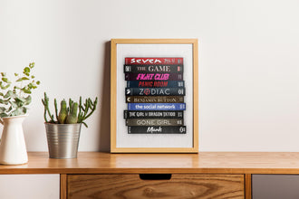 David Fincher VHS Movie Poster Nostalgic Minimalist Retro Film Wall Art Print Gift 1586470203