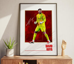 David Raya Football Poster Modern Vector Art Print 4392156413