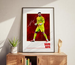 David Raya Football Poster Modern Vector Art Print 4392156413