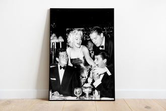Dean Martin Marilyn Monroe Jerry Lewis Milton Berle Poster, Bar Cart Print, Black and White, Vintage Photography, Wall Art, Digital Download 1753667954 3335