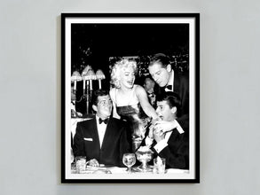 Dean Martin Marilyn Monroe Jerry Lewis Milton Berle Poster, Bar Cart Print, Black and White, Vintage Photography, Wall Art, Digital Download 1753667954