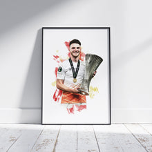 Declan Rice - European Trophy - Football Poster - Football Print 1506863645