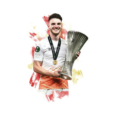Declan Rice - European Trophy - Football Poster - Football Print 1506863645