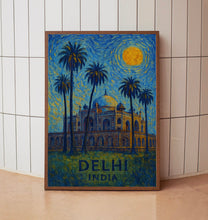 Delhi Poster Print, Delhi Travel Poster, Delhi Van Gogh Style Wall Art, Delhi, India