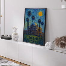 Delhi Poster Print, Delhi Travel Poster, Delhi Van Gogh Style Wall Art, Delhi, India