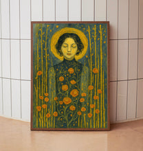 Demeter Premium Matte Poster, Greek Goddess of Agriculture and Fertility, Art Nouveau Print, Greek Mythology