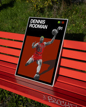 Dennis Rodman Art Print Mid-Century Basketball Poster (Digital Download) 1592887670