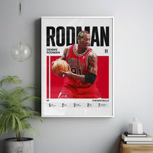 Dennis Rodman #91 Poster The Worm Chicago Basketball Wall Art