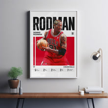 Dennis Rodman #91 Poster The Worm Chicago Basketball Wall Art
