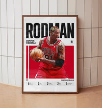 Dennis Rodman #91 Poster The Worm Chicago Basketball Wall Art