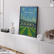 Derby Football Pride Park Illustration - Minimalist Art Print - FRAMED or UNFRAMED - Best Gifts for Football Fans - Fast UK Delivery