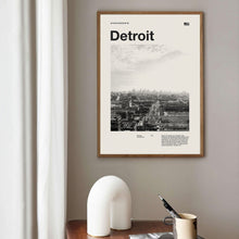 Detroit Art Print  Detroit Poster  Detroit Wall Art  Mid Century Poster  Travel Print Art  Michigan 1579072636