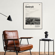 Detroit Art Print  Detroit Poster  Detroit Wall Art  Mid Century Poster  Travel Print Art  Michigan 1579072636