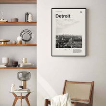 Detroit Art Print  Detroit Poster  Detroit Wall Art  Mid Century Poster  Travel Print Art  Michigan 1579072636