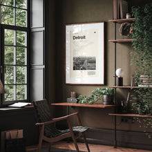 Detroit Art Print  Detroit Poster  Detroit Wall Art  Mid Century Poster  Travel Print Art  Michigan 1579072636