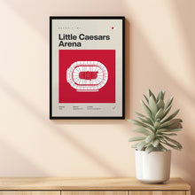 Detroit Red Wings Poster, Little Caesars Arena Print, Mid Century Modern Hockey Poster,-P9S8NL