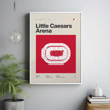 Detroit Red Wings Poster, Little Caesars Arena Print, Mid Century Modern Hockey Poster,-P9S8NL