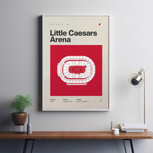 Detroit Red Wings Poster, Little Caesars Arena Print, Mid Century Modern Hockey Poster,-P9S8NL